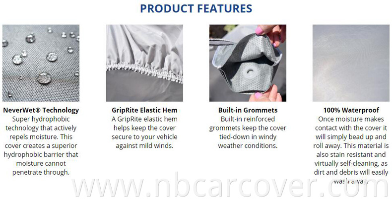 Good light hail protective decoration anti-UV water-proof silver pvc automotive car cover